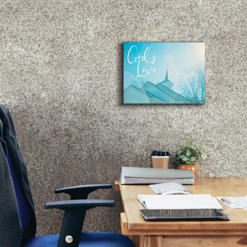 Toile épique Graffiti «Church - God Love» par Life BeautifuLEE, 16 po x 12 po, H 12 po x l 16 po