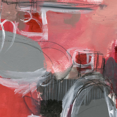Rouge et gris abstrait I