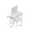 Simen Wood Three Drawer Mirror Stand Vanity with Stool
