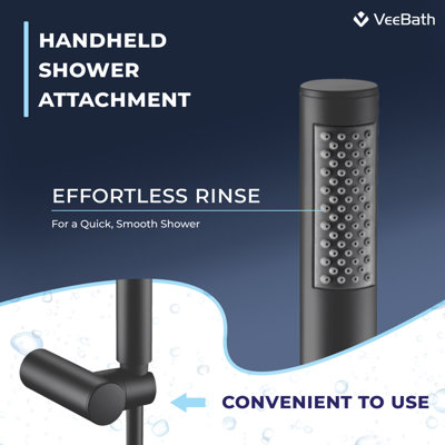 VeeBath Dixon Round lever Bath Shower Mixer Tap with Kit