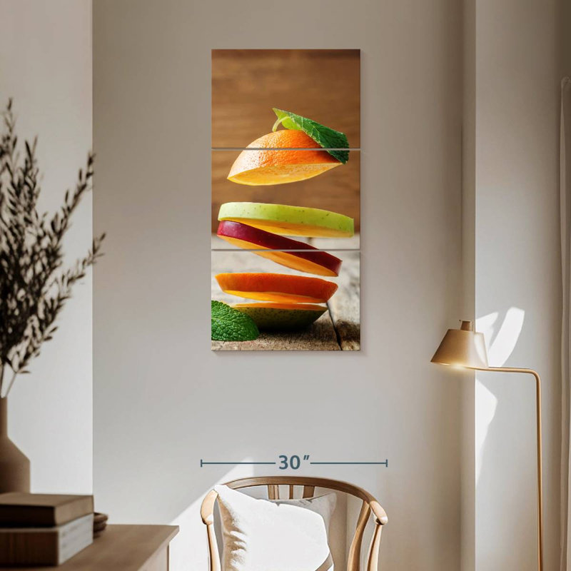 Tranches de fruits, H 62 po x l 30 po