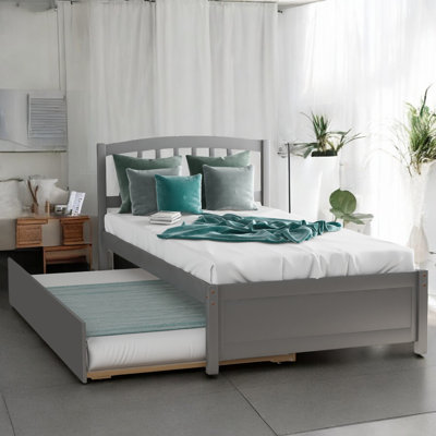 Gainesville Twin Solid Wood Platform Standard Bed with Trundle by Sand & Stable Baby & Kids