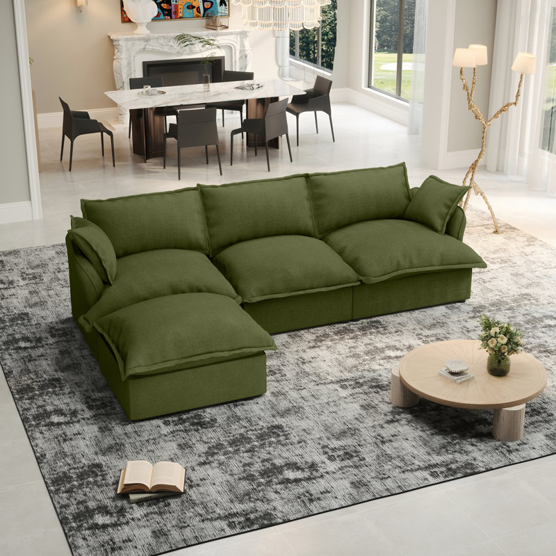 Canapé rembourré, canapé modulaire Cloud, Dark Green