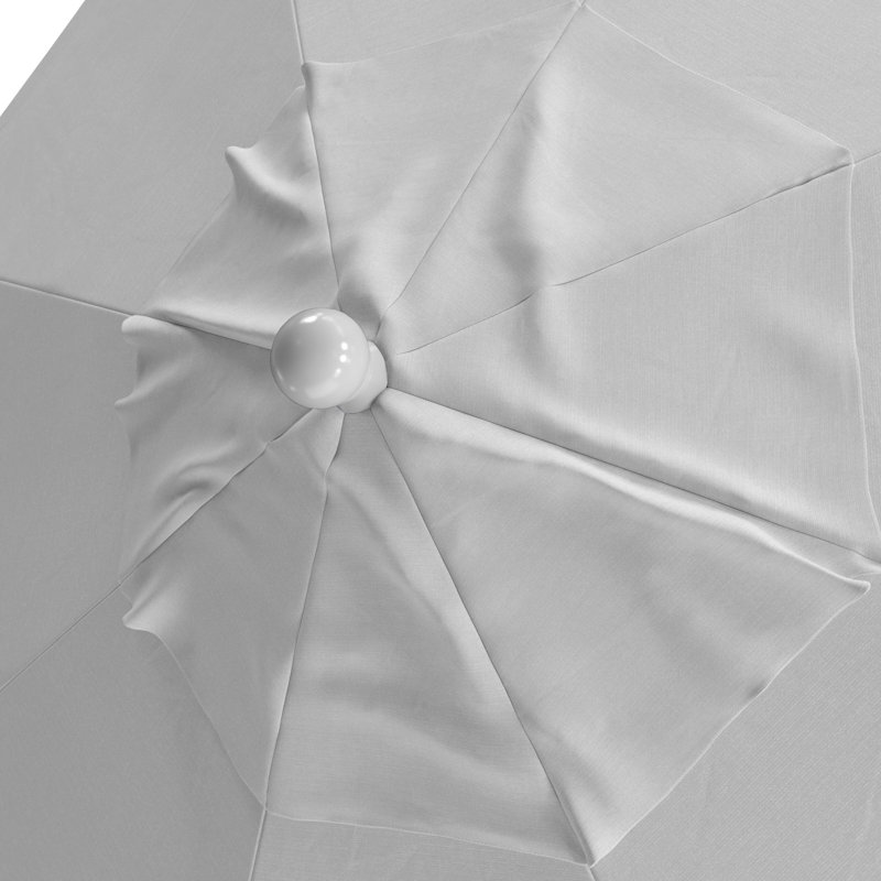 Parasol de marché octogonal 9 pi Willa, Toile Sunbrella® naturel, Matted White