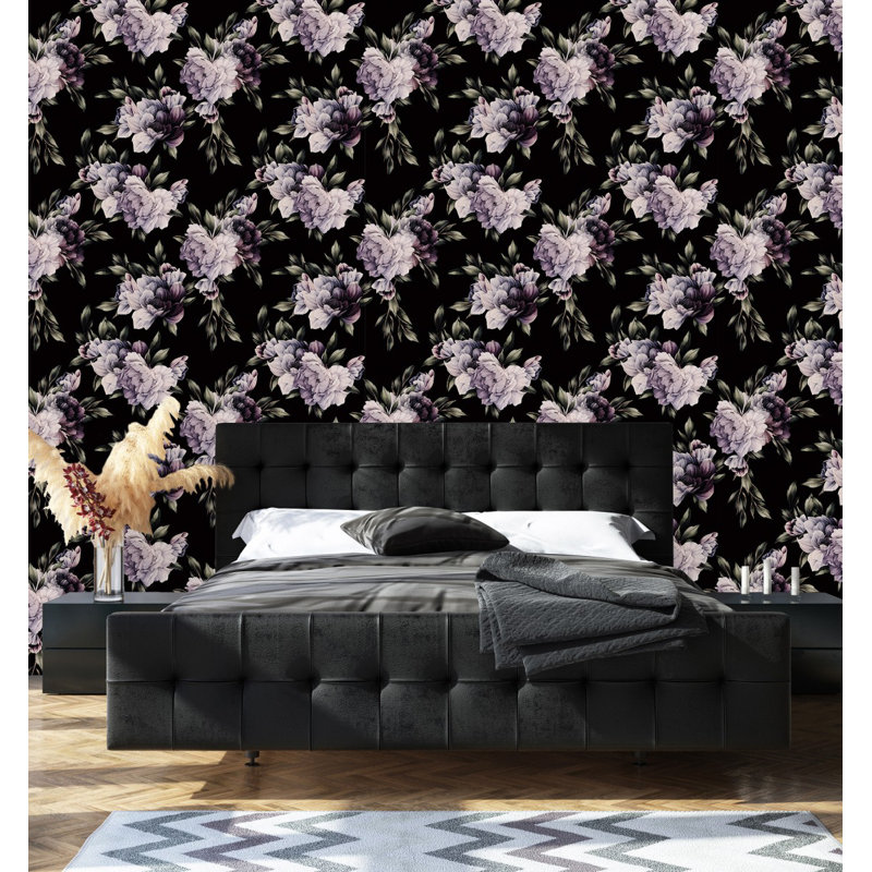 Peel & Stick Floral Tile, 2.08' W x 18.75' L