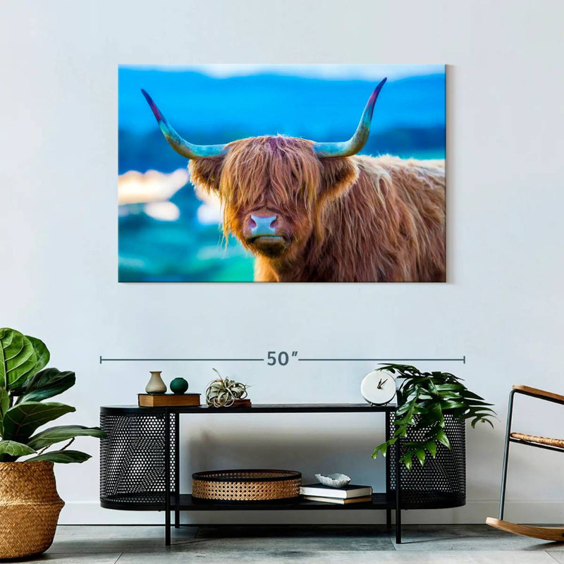 Brampt Shaggy Cow, 30" H x 45" W