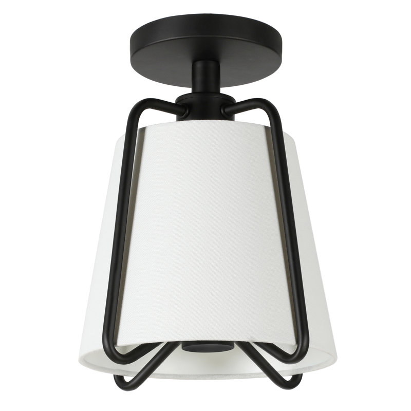 Plafonnier semi-encastré 1 lumière 9,5 po Shaunelle, Bronze noirci