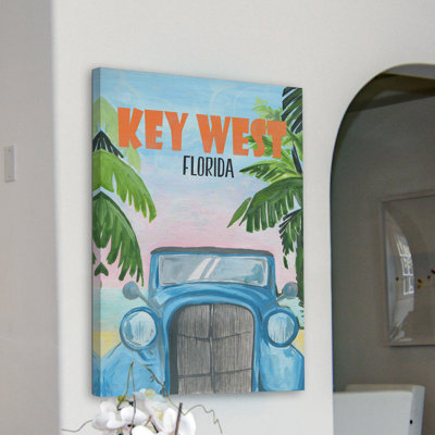 "Key West Poster" Print on Wrapped Canvas