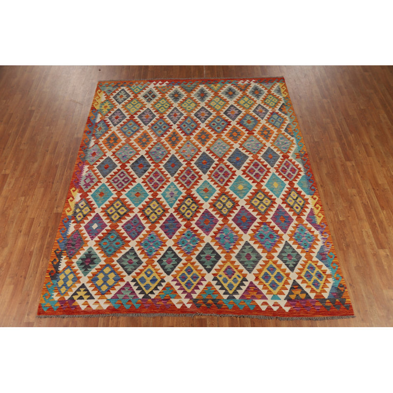 Tapis en laine tissé à plat All Kilim 8 x 10