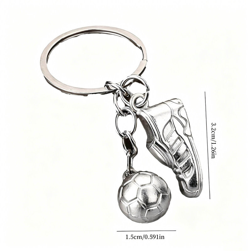 Porte-clés kbndieu Soccer, Argent