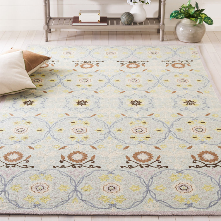 Stockertown Hand Hooked Wool Pile Geometric Rug