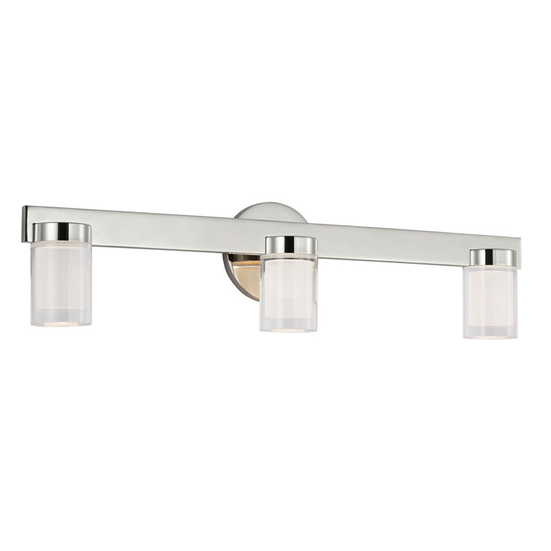 Esfera 3 - Light LED Bath Sconce, Polished Nickel