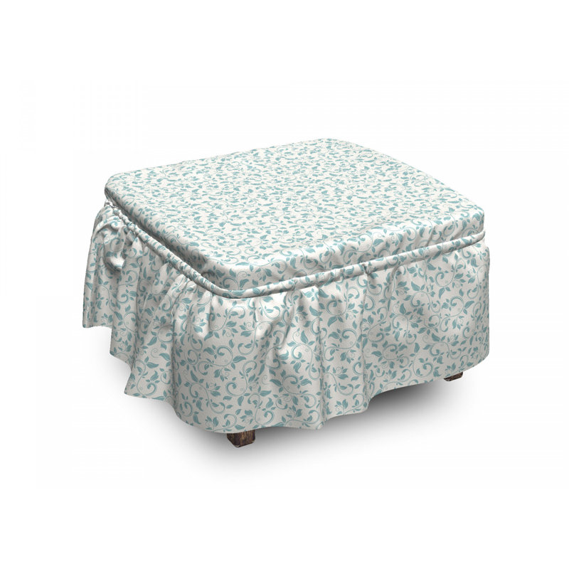 Housse pour à repose-pieds fleur victorian