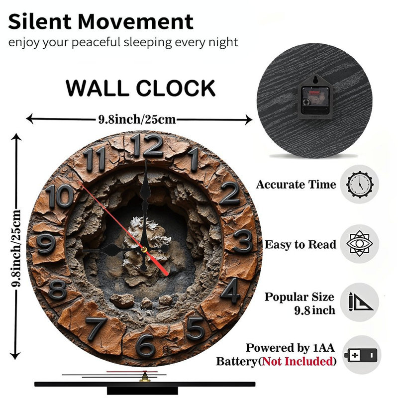 Horloge murale en pierre