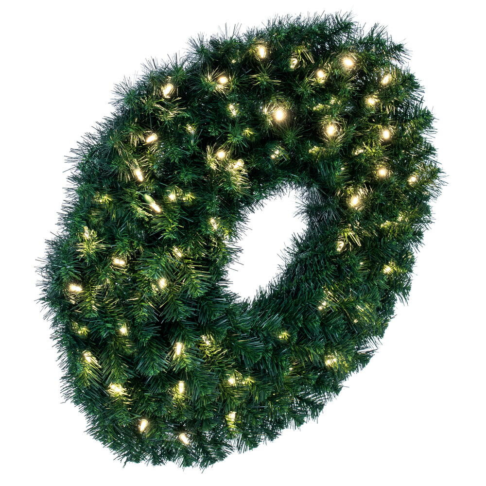 Alanny 72" Pre-Lit Mixed Christmas Wreath, 30" x 30"