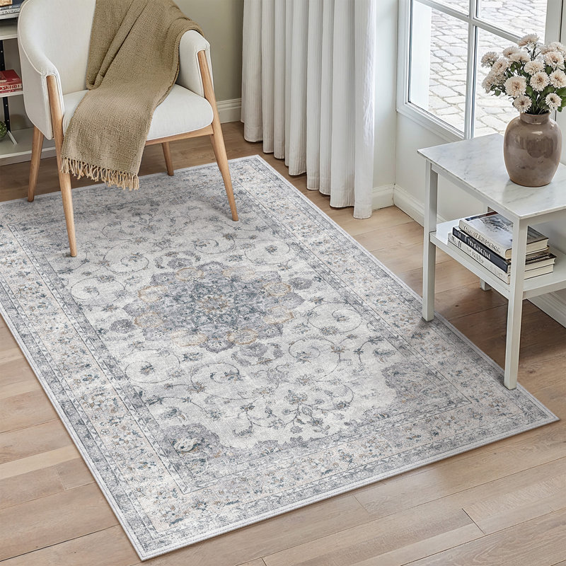 Haven Classic Persian Style Area Rug in Blue, Rectangle 3' x 5'