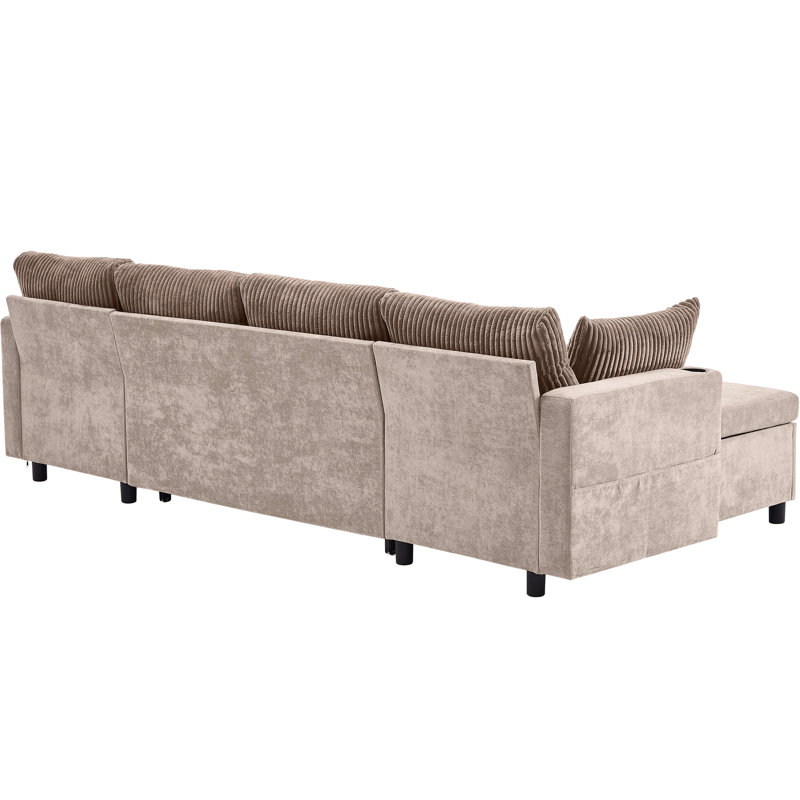 Canapé-lit 113,4 po, Chenille brun
