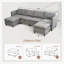 Convertible Sectional Sofa with Storage Seat 6 Seat Sofa with Reversible Chaise U Shaped-823027287