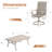 6-Person Patio Dining Set with 63" Rectangular Dining Table and 6 PVC-coated polyester Swivel Chairs-1923478814