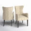 Fauteuil à oreilles capitonné Angelica
