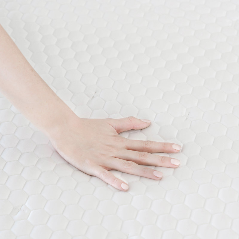 Queen Size Blue and White Hybrid Cooling Mattress with Gel Memory Foam
