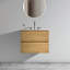 Meuble-lavabo mural 24 po avec lavabo en céramique avec trois trous de robinet, grand meuble-lavabo flottant pour salle de bain moderne, lavabo une pièce sans drain, pré-assemblé-1052840930