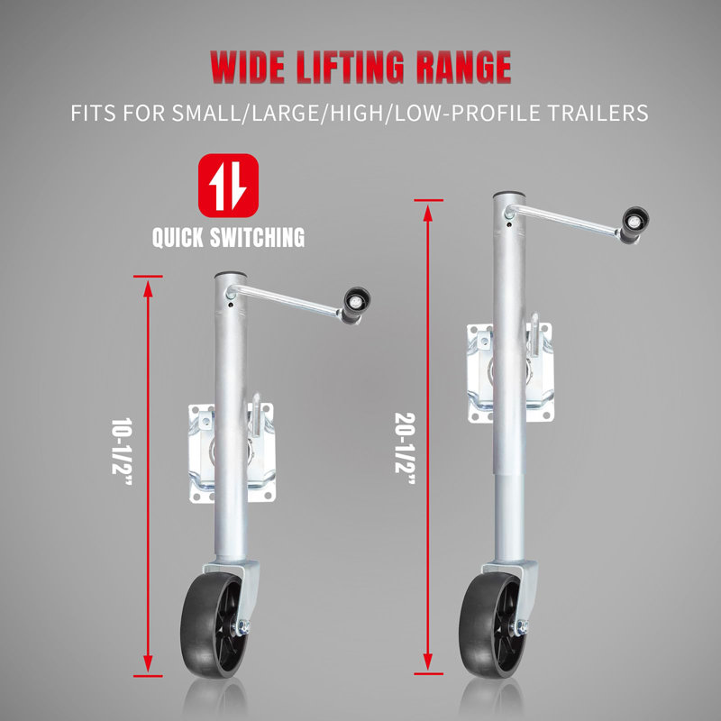 1000 lbs Trailer Jack with Single Wheel