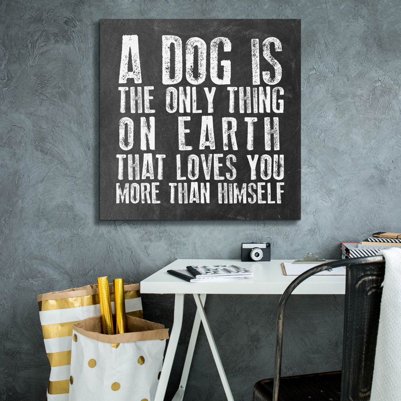  «Dog Love» par Erin Clark, art mural sur toile, 26 po x 26 po, H 26 po x l 26 po x P 1,5 po