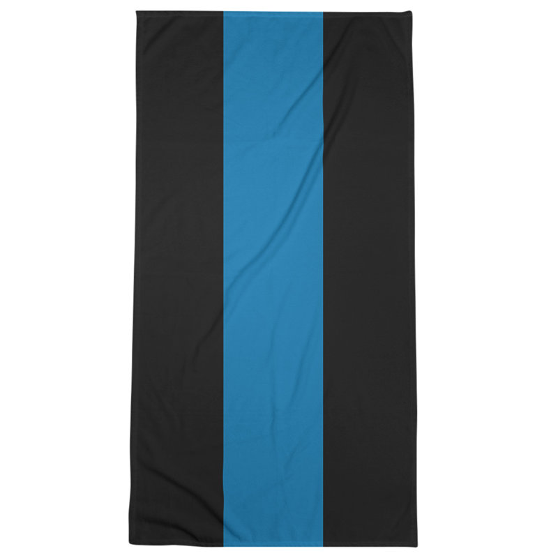 Bath Towel, Black/Blue