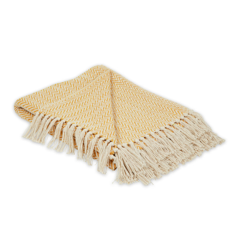 Hand Woven Throw Blanket, Honey Gold
