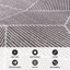 Tapis à rayures géométriques contemporain brun / ivoire Rambo-100078647
