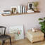Bibliothèque flottante de 60 pouces de long avec support invisible, bibliothèque pour mur, tablette à support caché, décor bohème, bois, 1 pièce-83024212