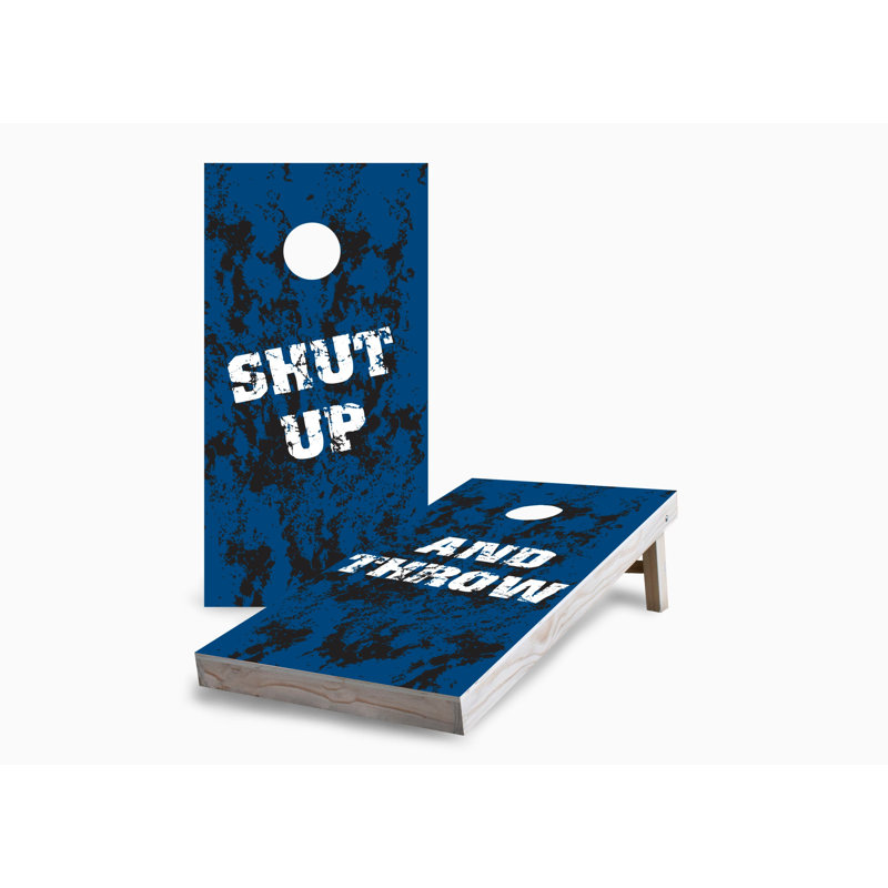 Ensemble de planches cornhole Shut Up and Throw 2x4 | Comprend (2) planches (8) sacs et accessoires optionnels