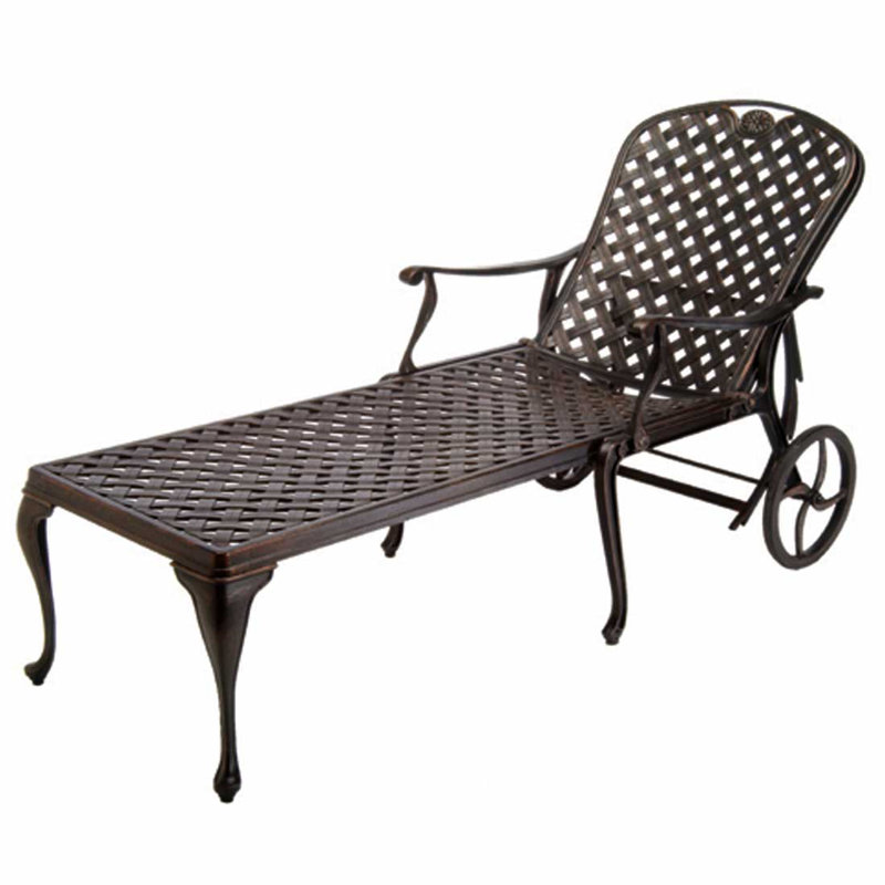 Provance Aluminum Chaise - Ancient Earth, Ancient Earth, No Welt, Rollo Lace