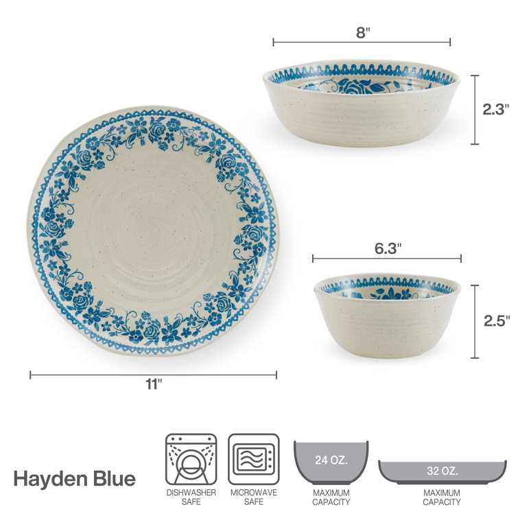 Hudson Valley Porcelain China Dinnerware Set - Service for 4