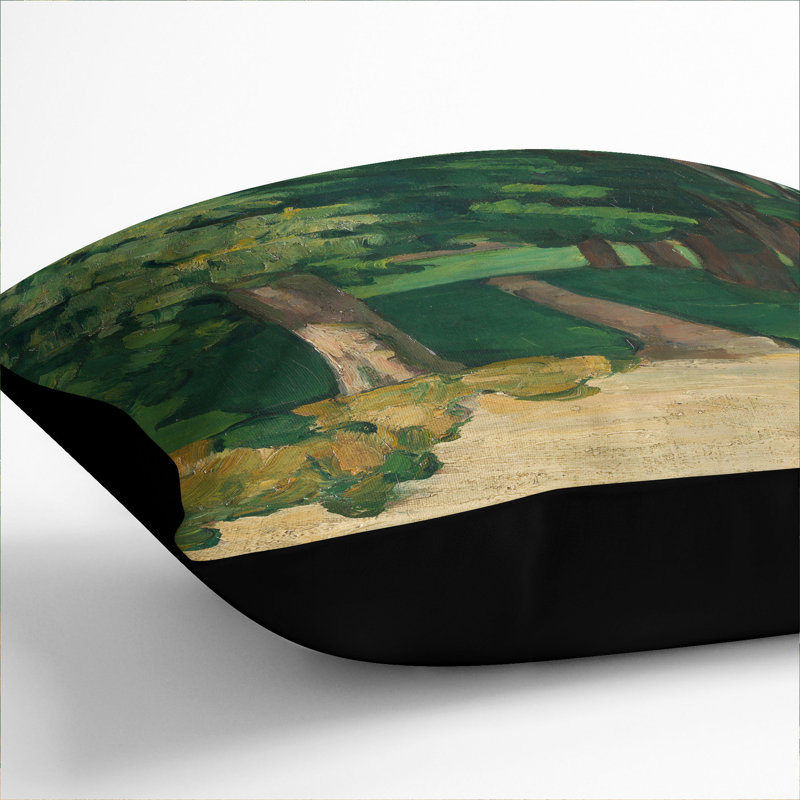 Square Cushion, Black, 55cm H x 55cm W x 20cm D