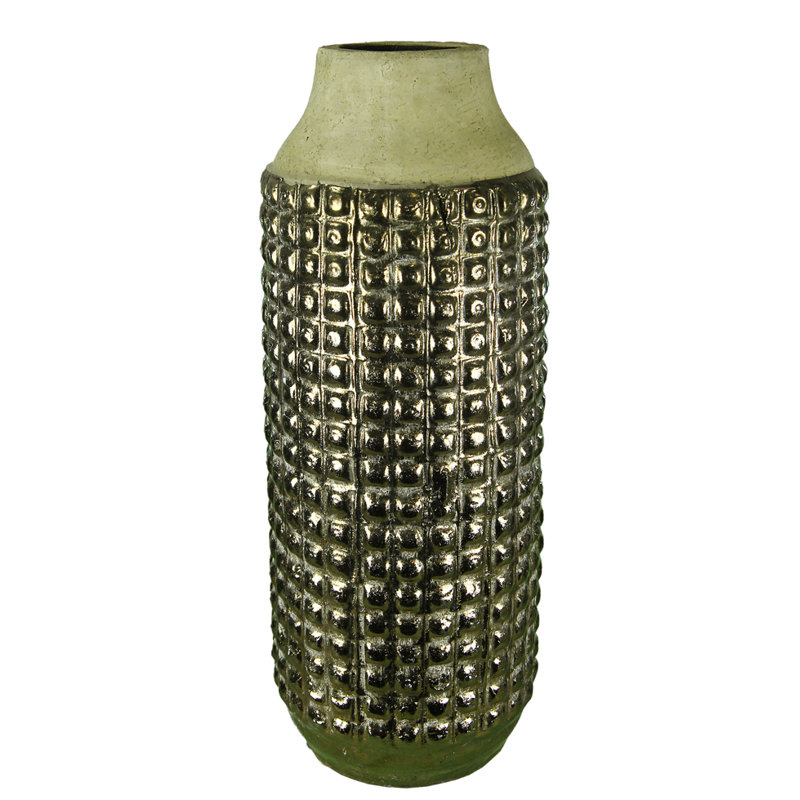 Ceramic Table Vase, 16" H x 6" W x 6" D