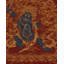Vajrapani (Thangka sans brocart) | Or 24 carats avec acrylique sur toile