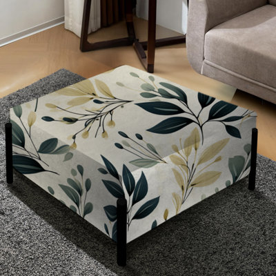 Modern Greenery - Plants Large Square Ottoman