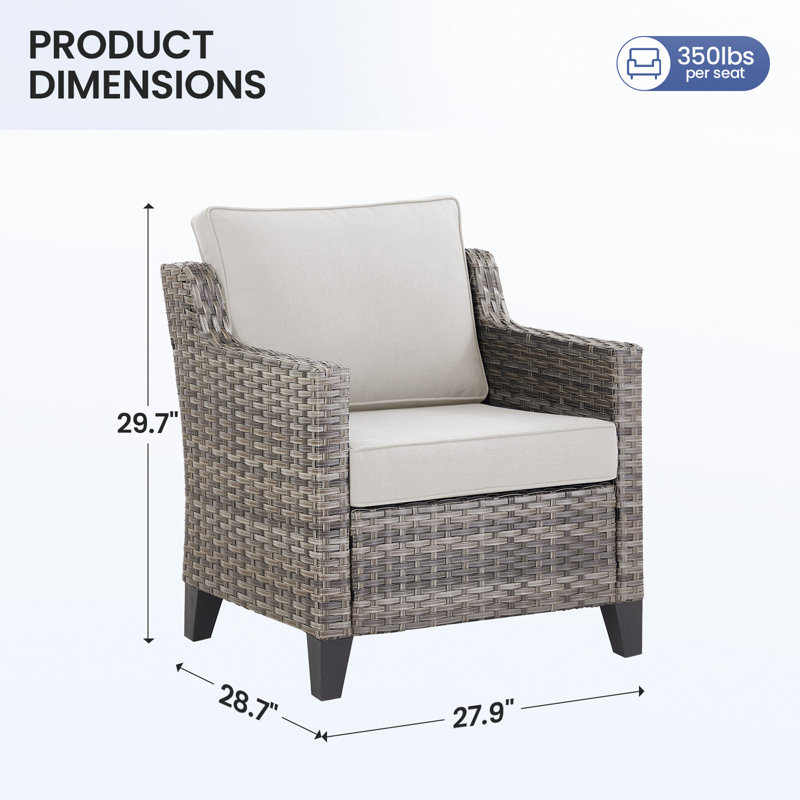 Ensemble de 2 chaises de patio pour l'extérieur, Beige