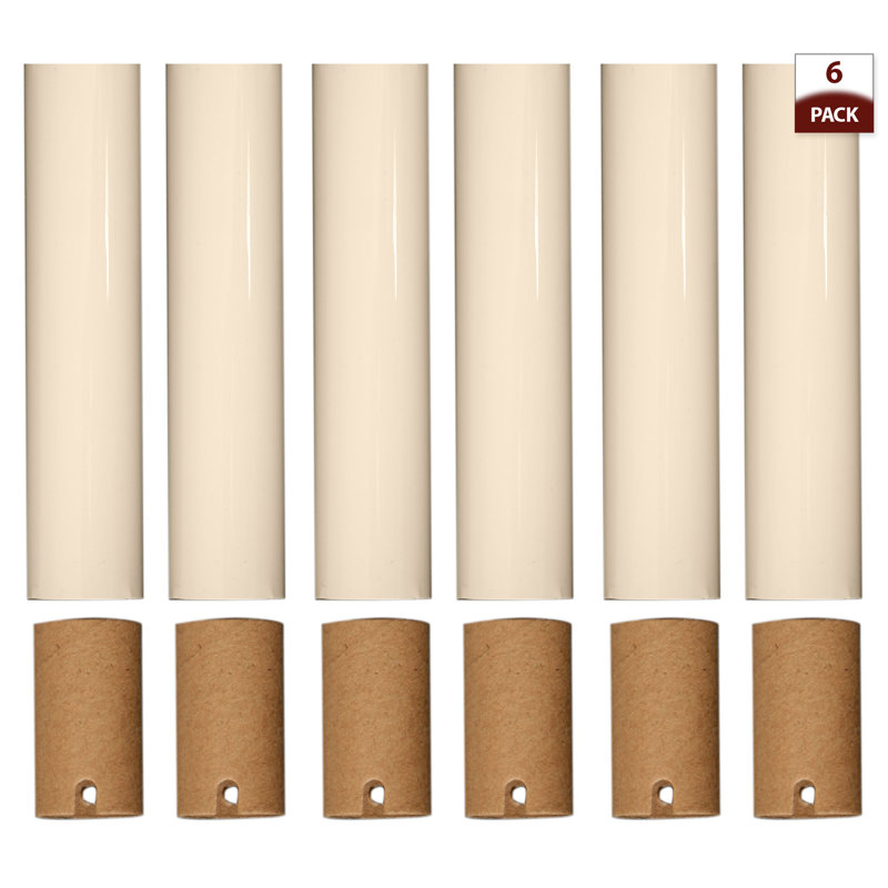 Couvercle de douille de lustre, Crème, H 3 po x l 3 po x P 4 po