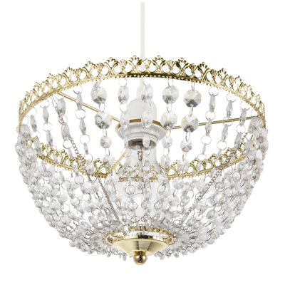 16 cm H Round Pendant Shade ( No Direct Attachment Method ) in Gold