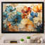«Teal Orange Petal Mosaics II - Abstract Botanicals», art mural sur toile-325511204-270827939-306800430