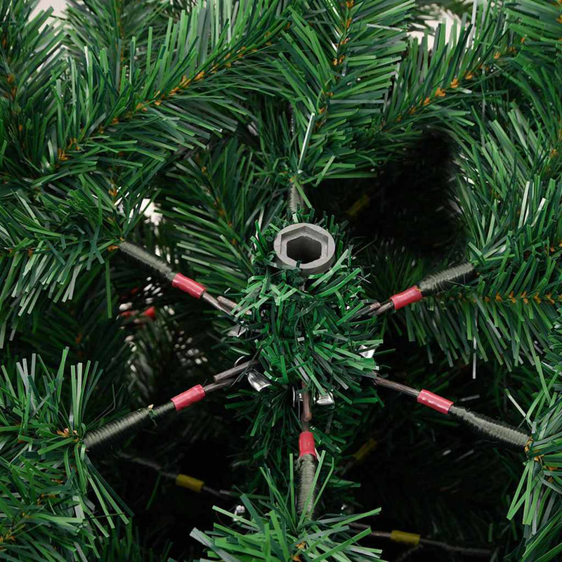 Artificial Christmas Tree with LEDs with Stand Green, 7.87 ft