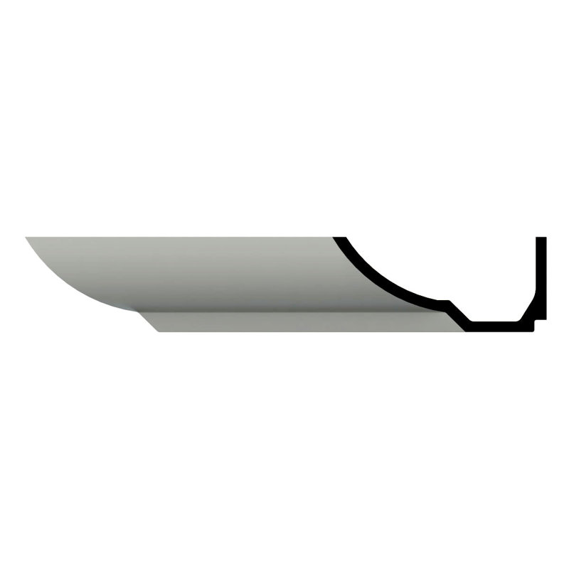 EnduraGlow Benjamin Crown Moulding, Backlit LED Compatible, 3 1/8"H x 7"P x 96"L, Primed Urethane