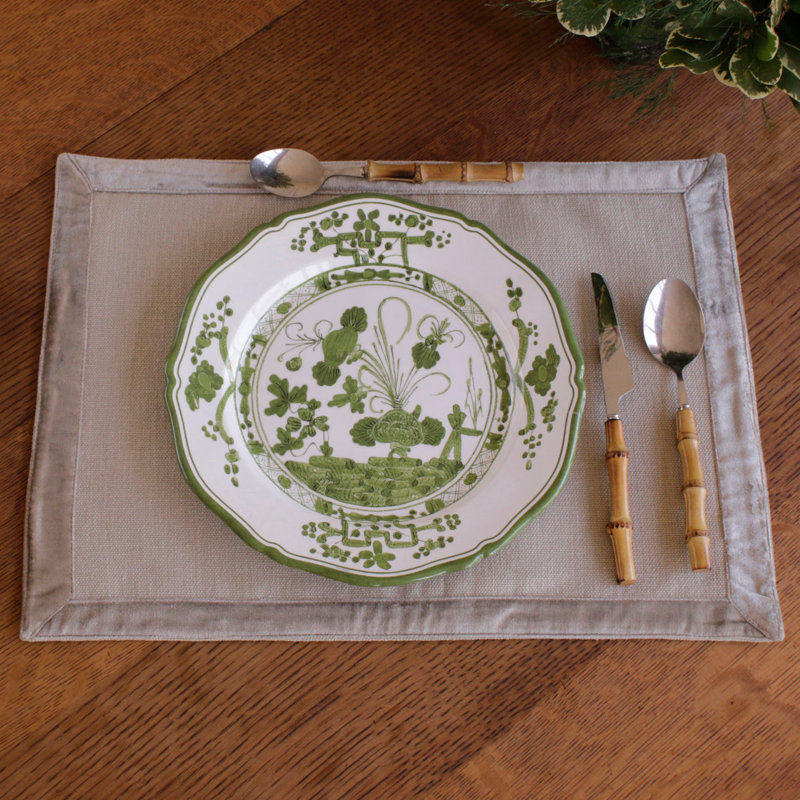 Assiette à salade 9 "Vida Faenza, Vert/blanc