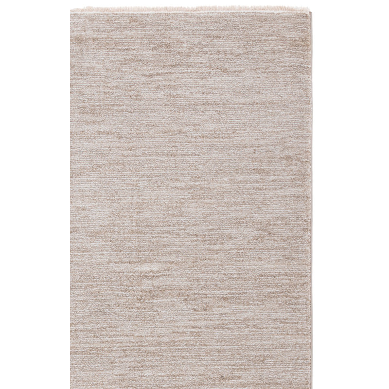 Tapis beige en polyester Donlon, Tapis de couloir 2 pi 3 po x 8 pi