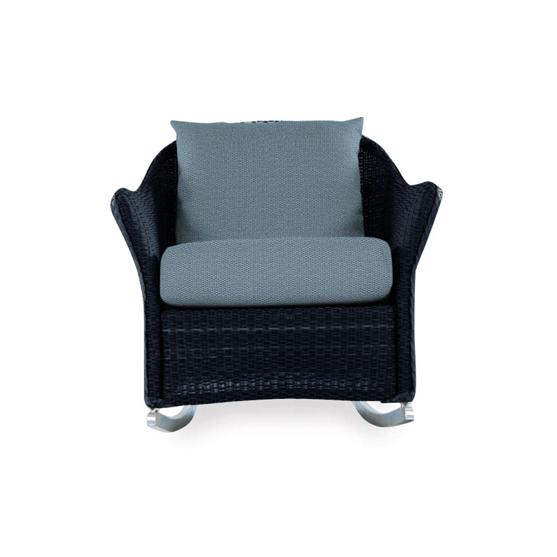 Weekend Retreat Outdoor Rocker Chair, Demo Oatmeal, Ebony