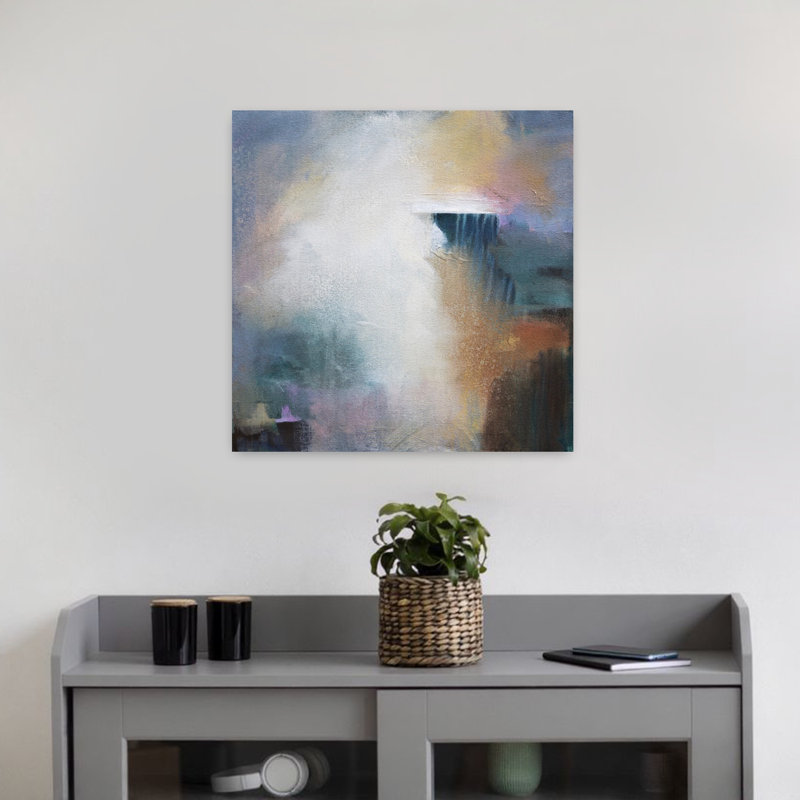 Art abstrait contemporain First Light, H 18 po x l 18 po