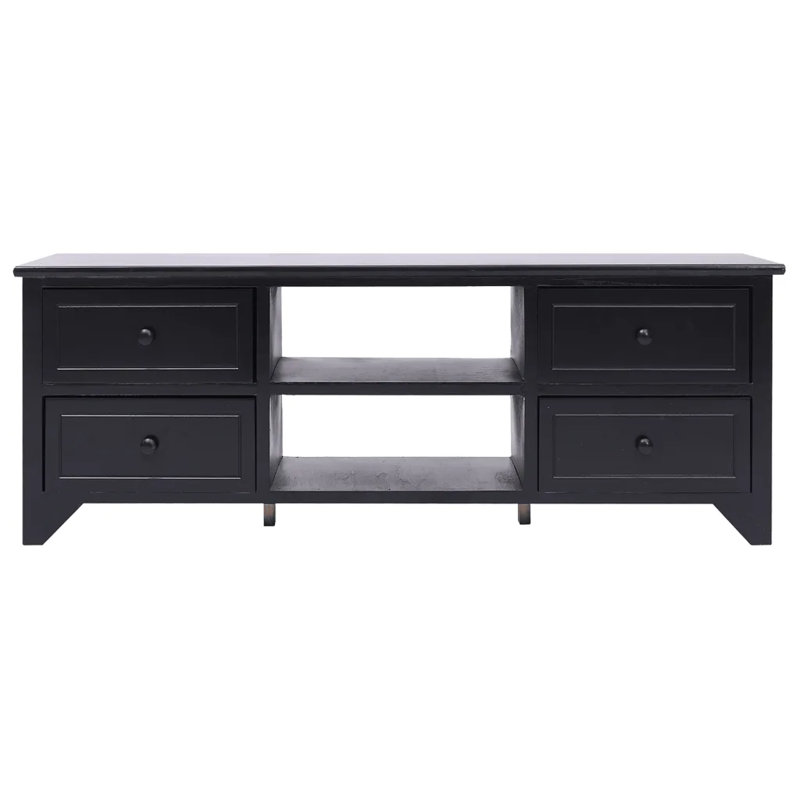 Adaysha Unfinished TV Stand, Black